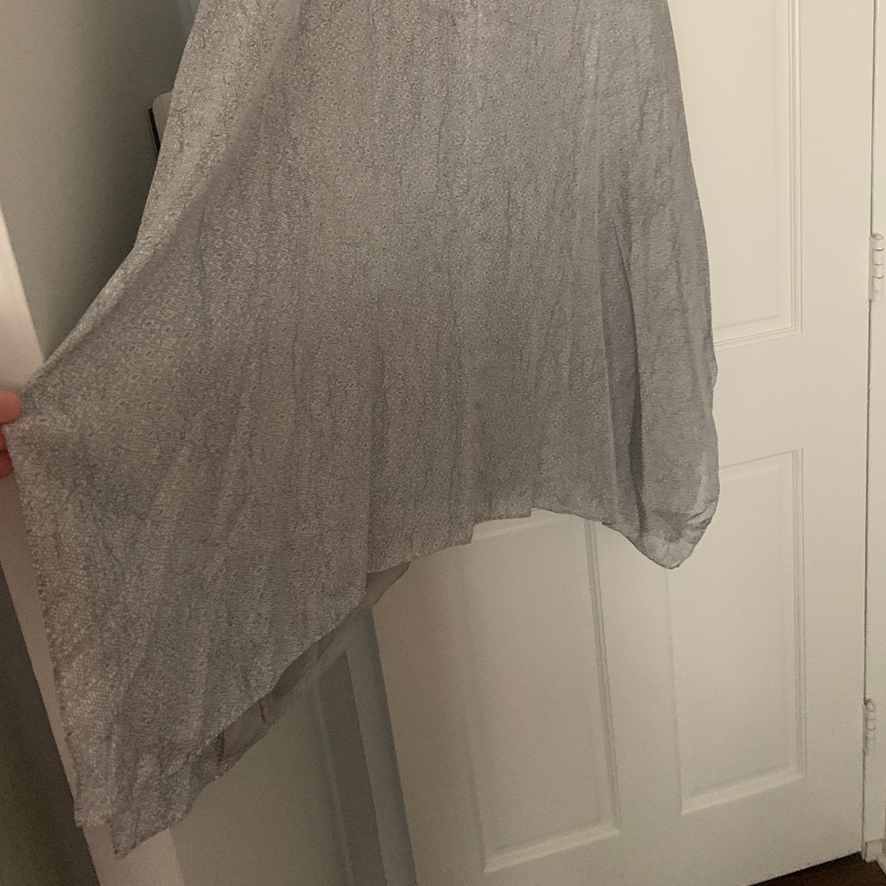 Eileen Fisher Silk Dress - Silver Gray - Medium Petite - Picture 4 of 9